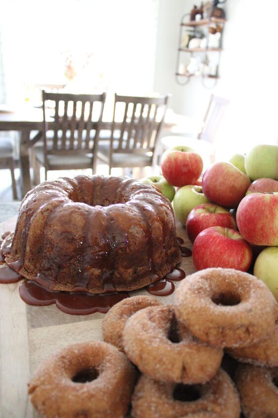 fresh apple walnut cake with caramel glaze, Look how delicious it is