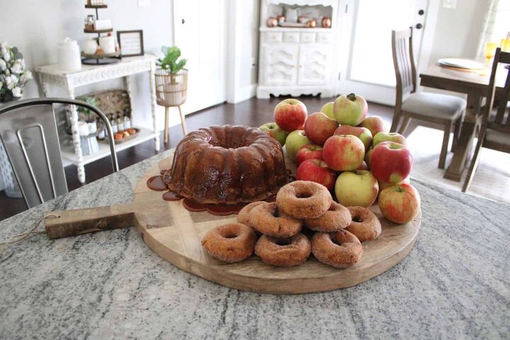 fresh apple walnut cake with caramel glaze, Finished Apple Charcuterie Board
