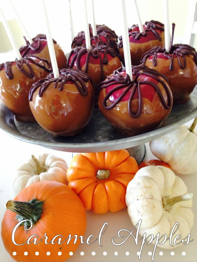 caramel apples drizzled with chocolate tutorial