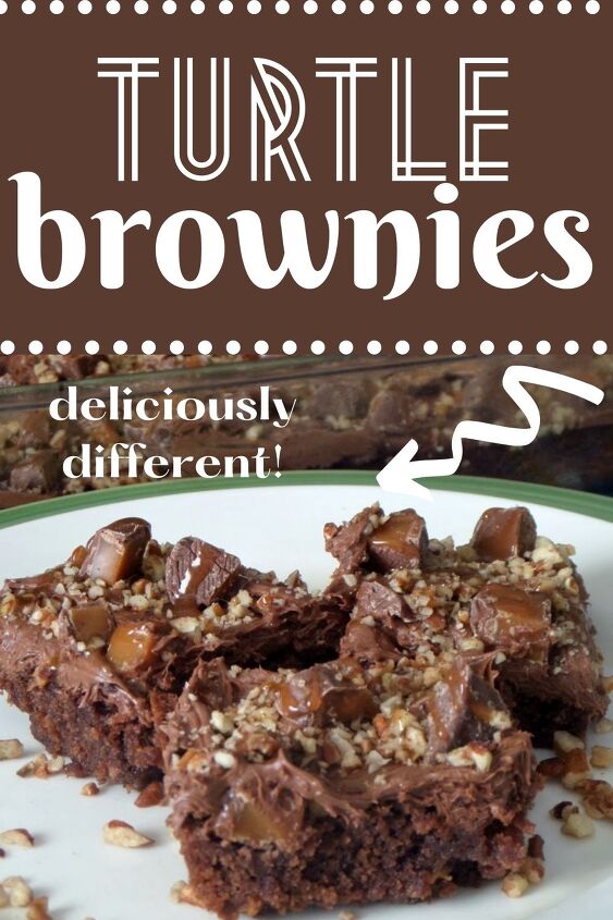 the best turtle brownies recipe, Turtle Caramel Brownies pin image