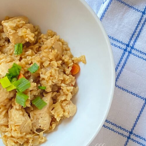 the best ever homemade swedish meatballs recipe, a bowl with my from scratch cooking gluten free chicken and rice recipe