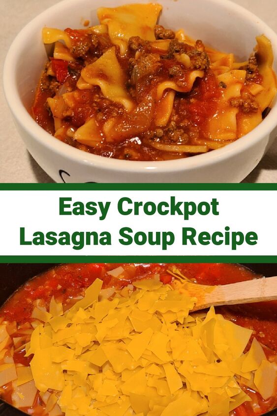 easy crockpot lasagna soup recipe