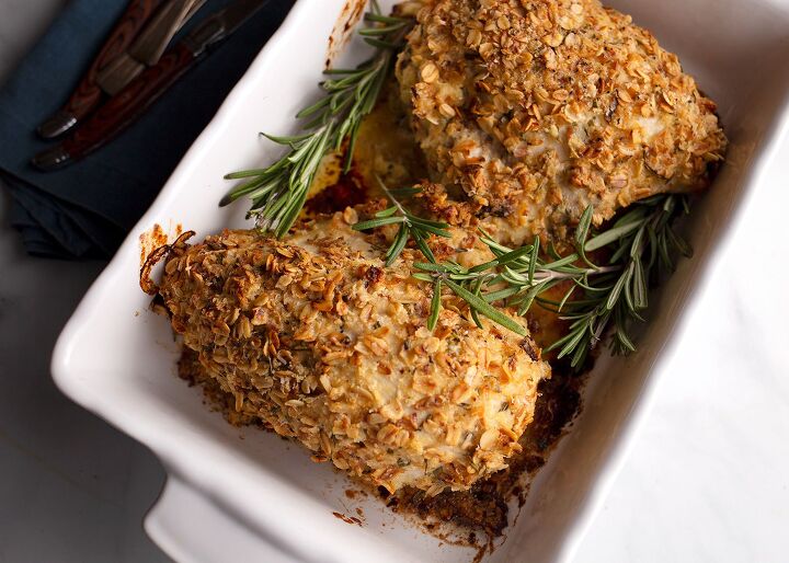 oatmeal crusted chicken, Close up of Toasted Oat Crusted Chicken