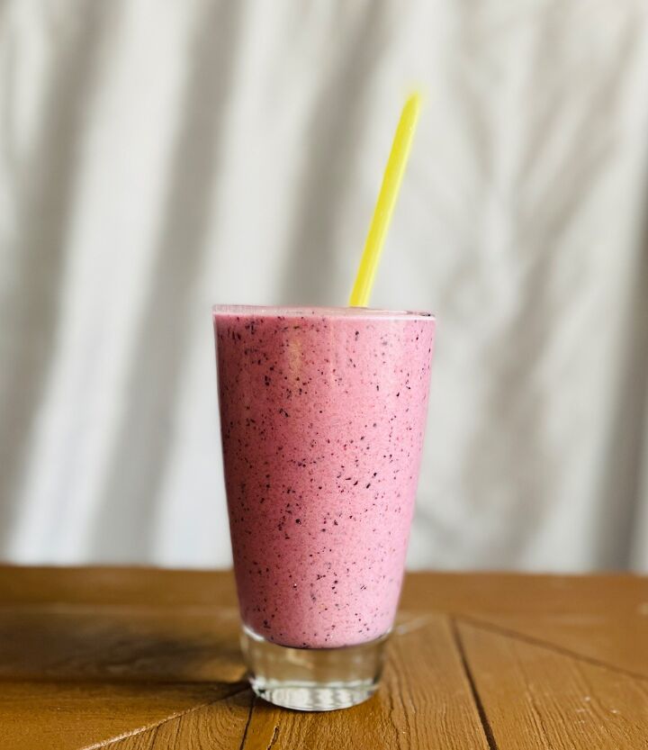 power protein peach blueberry smoothie