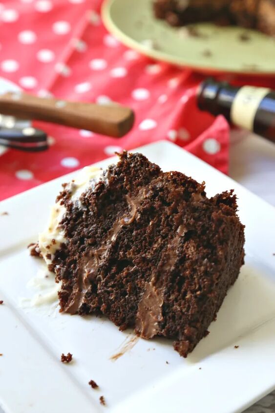 one pot chocolate guinness cake with chocolate cream cheese frosting