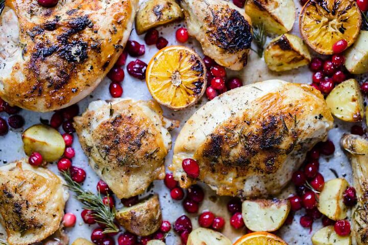 sheet pan cranberry chicken with potatoes, Sheet Pan Cranberry Chicken and Potatoes