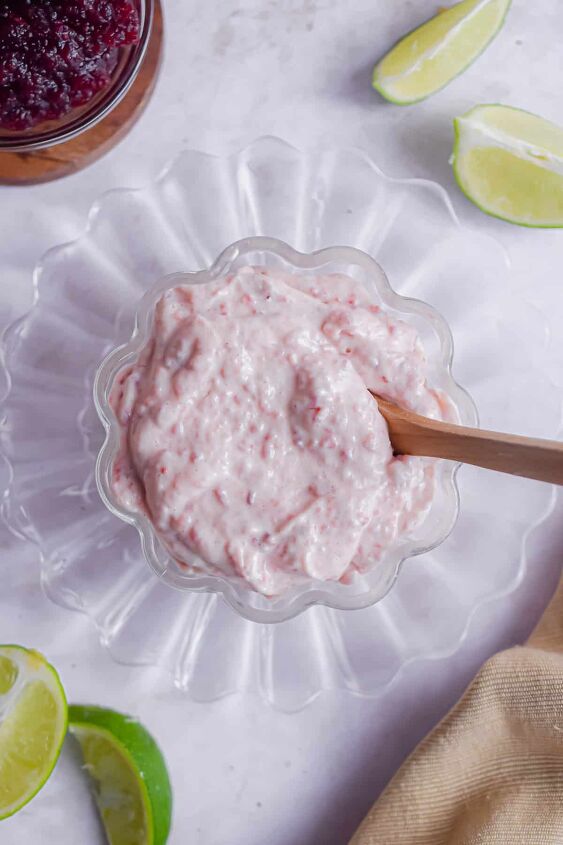 the easiest cranberry mayonnaise, Garnish with lime zest