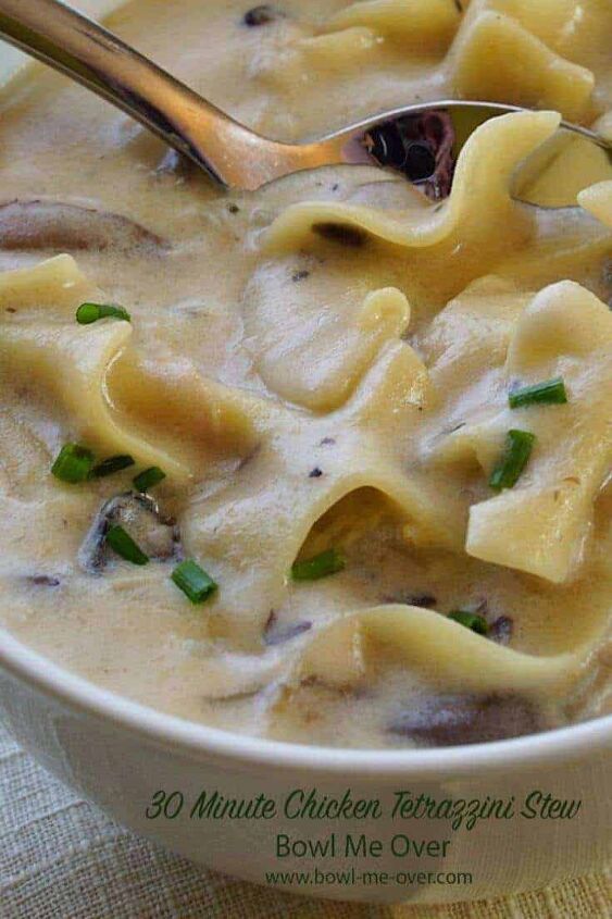 creamy sweet potato soup, A close up of a bowl noodles in cream sauce