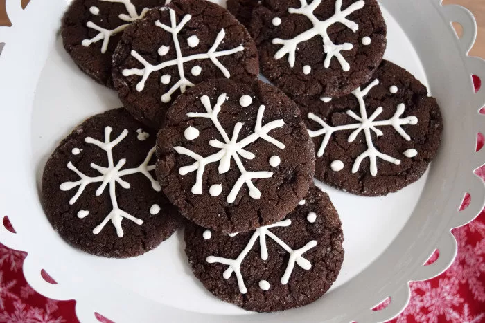 pennsylvania dutch chocolate cookies, Dutch Chocolate Cookies decorated for Christmas