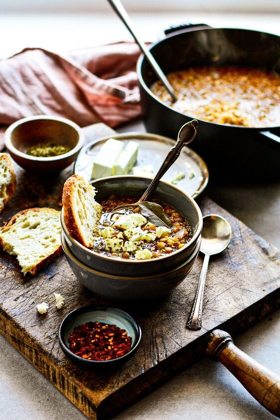 basic lentil soup with feta, Basic Lentil Soup with Feta