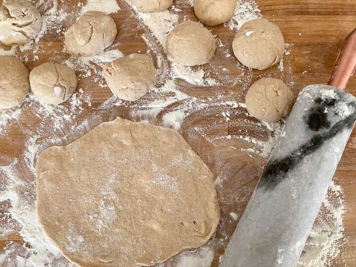 sourdough flatbread recipe pita bread, Preparing sourdough flatbread pita bread