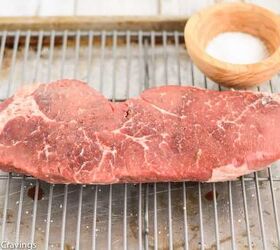 tender london broil, Tender London Broil steak uncooked with salt