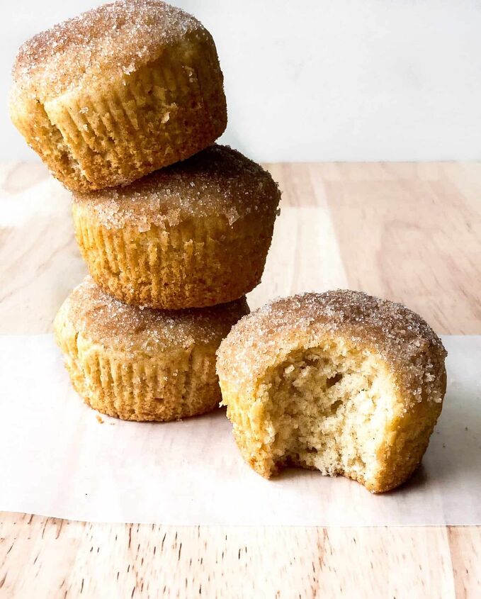 french breakfast puffs cinnamon sugar muffins, A stack of cinnamon sugar muffins