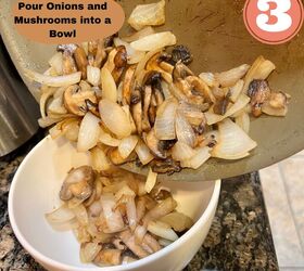 cast iron french onion chicken with mushrooms, Once your Onions and Mushrooms are cooked remove from stovetop and set aside