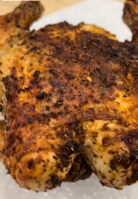 rotisserie style air fried whole chicken