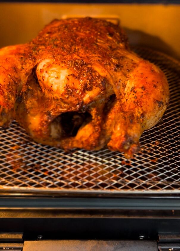 rotisserie style air fried whole chicken