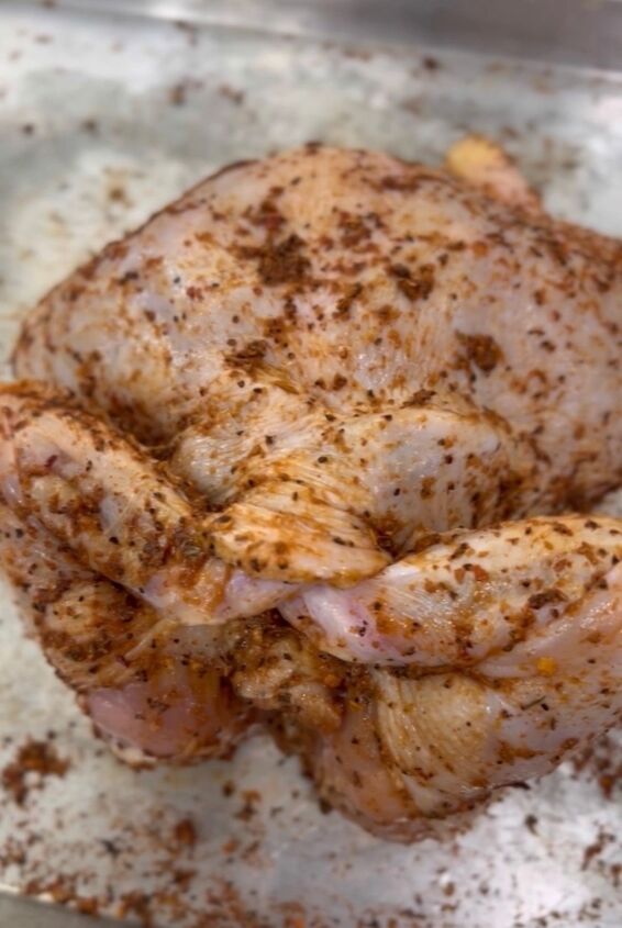 rotisserie style air fried whole chicken