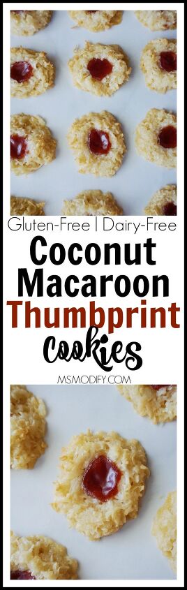 gluten free coconut macaroon thumbprint cookies, Coconut Macaroon Thumbprint Cookies