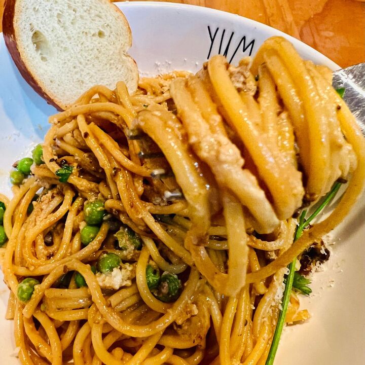 ww spaghetti carbonara with peas, Light Pasta Carbonara Yum