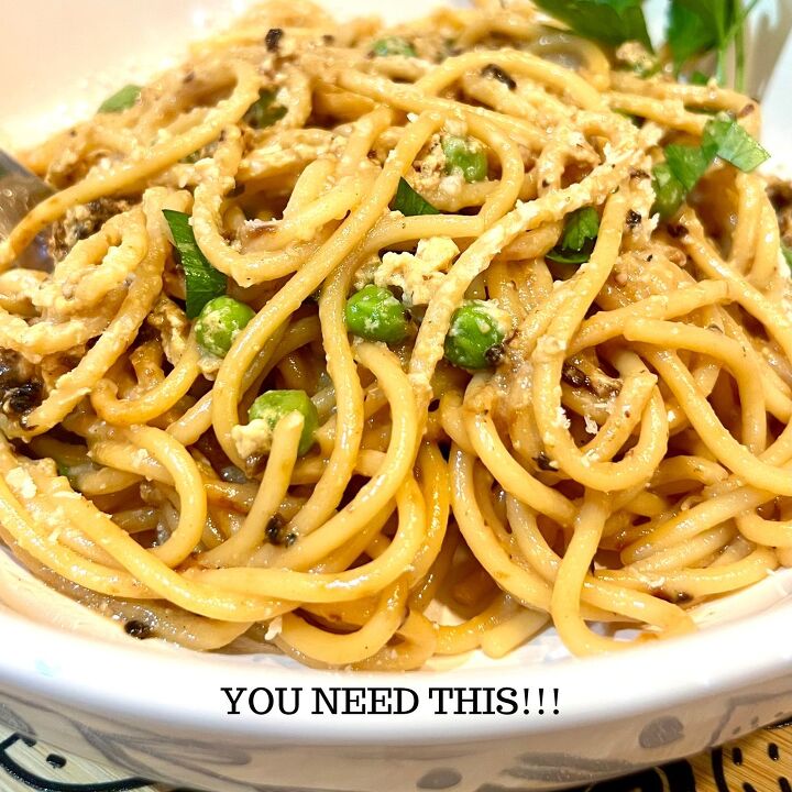 ww spaghetti carbonara with peas, You need this So delicious
