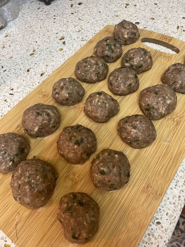 sofrito potato stew and beef patties