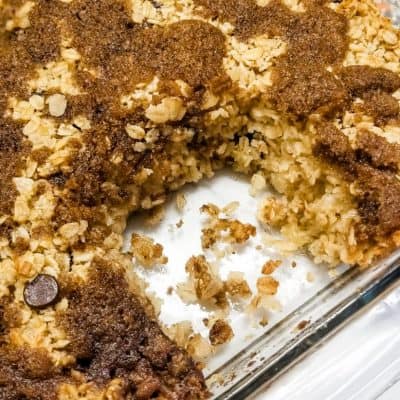 recipe for baked oatmeal with protein, Chocolate Chip Cinnamon Baked Oatmeal Recipe