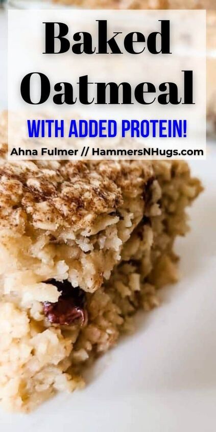 recipe for baked oatmeal with protein, This delicious recipe for baked oatmeal has a boost of protein that makes for the perfect nutrient dense breakfast now or frozen for later