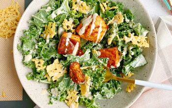 Kale Caesar Salad With Salmon Bites