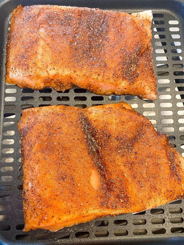 sweet cajun air fried salmon