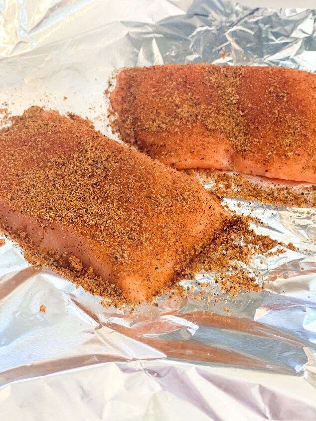 sweet cajun air fried salmon