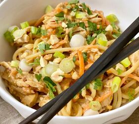 Asian Inspired Chicken and Noodles With Peanut Sauce