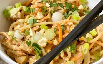 Asian Inspired Chicken and Noodles With Peanut Sauce
