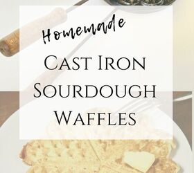 easy cast iron sourdough waffles, homemade cast iron sourdough waffles