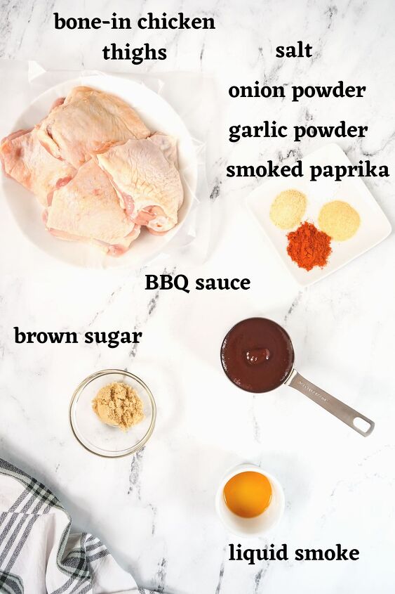 slow cooker bbq chicken thighs, Ingredients needed to make slow cooker BBQ chicken thighs