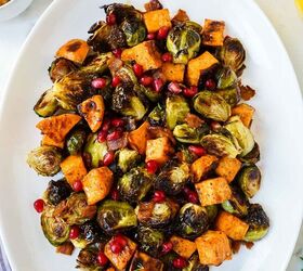 cheesy broccoli au gratin recipe, Roasted Brussels Sprouts and Sweet Potatoes