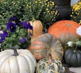 the best creamy pumpkin soup recipe, Fall vignette on the porch