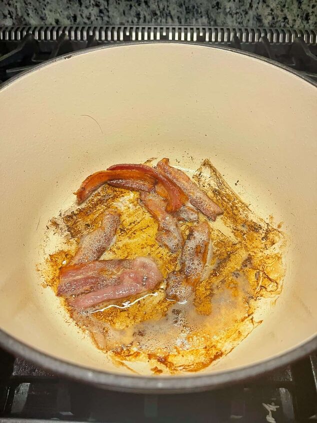 the best creamy pumpkin soup recipe, Cooking bacon