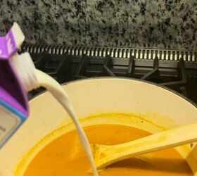 the best creamy pumpkin soup recipe, Adding half and half