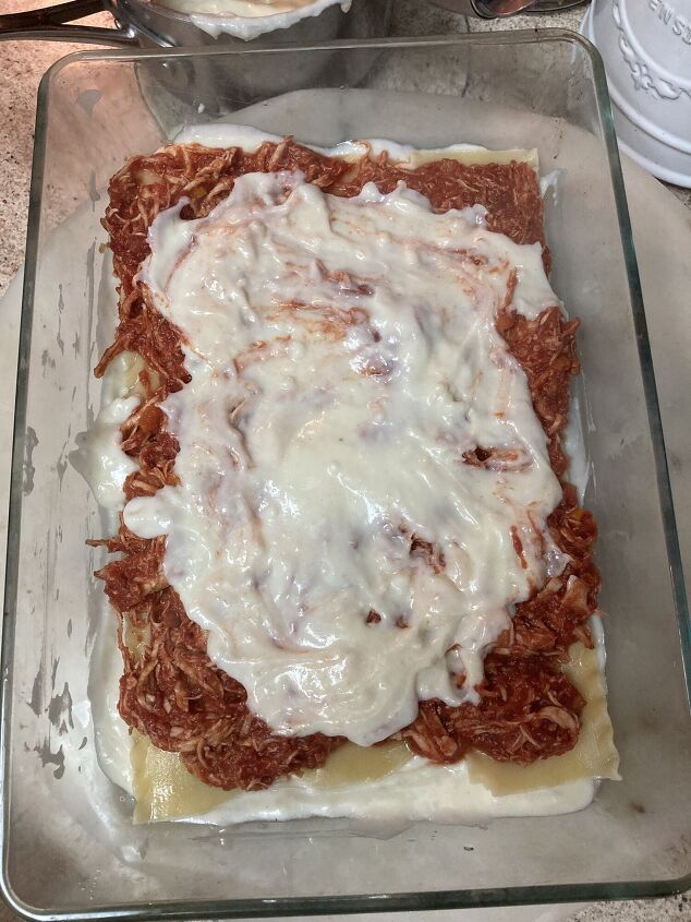chicken lasagna with bchamel sauce