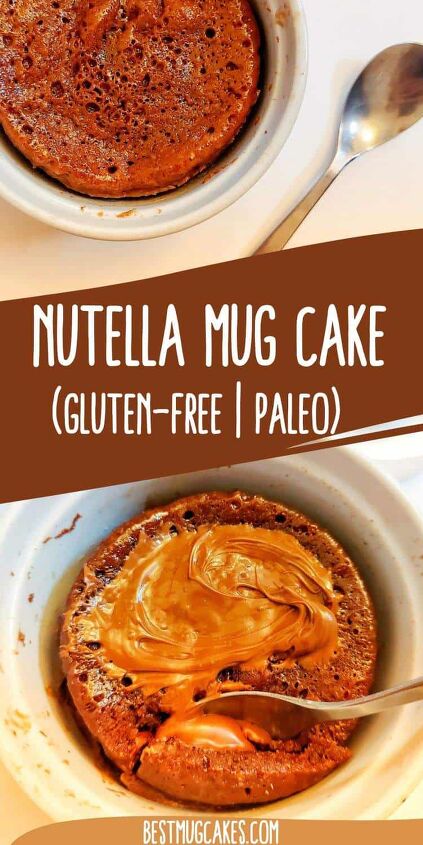 nutella mug cake get your chocolate fix with this easy treat, Chocolate nutella mug cake with Nutella frosting