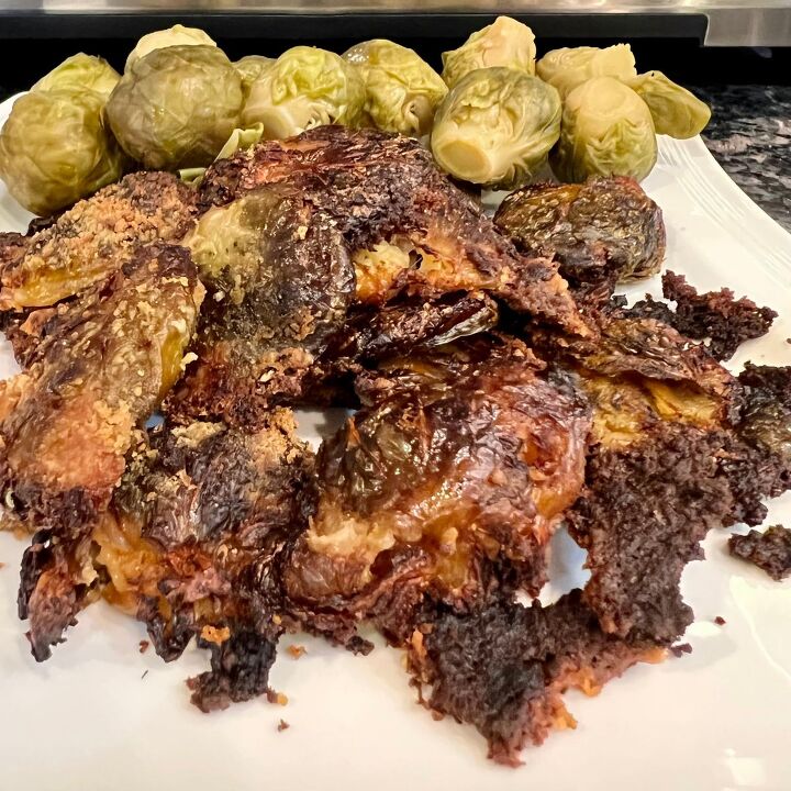 easy air fryer smashed brussels sprouts, Crispy Parmesan Smashed Brussel Sprouts Yummy