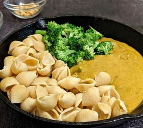 creamy vegan pumpkin mac and cheese with broccoli, This creamy vegetarian macaroni and cheese with pumpkin puree nutritional yeast and vegetables broccoli for a healthy cheesy vegan version of mac n cheese that has no milk no egg no cream no butter and no flour