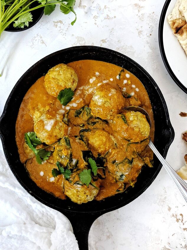 healthy indian chicken meatballs curry paleo gluten free