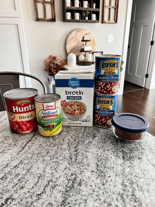 quick and easy turkey chili recipe, Getting all the ingredients ready to make this yummy spicy turkey chili