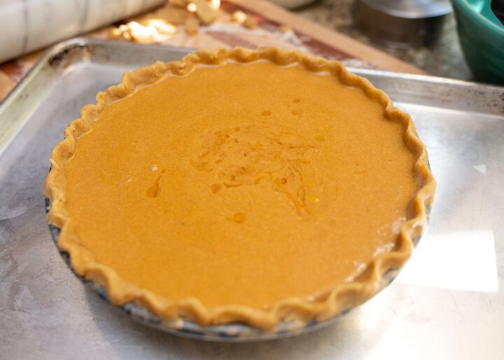real food pumpkin pie, Pumpkin Pie ready for the oven
