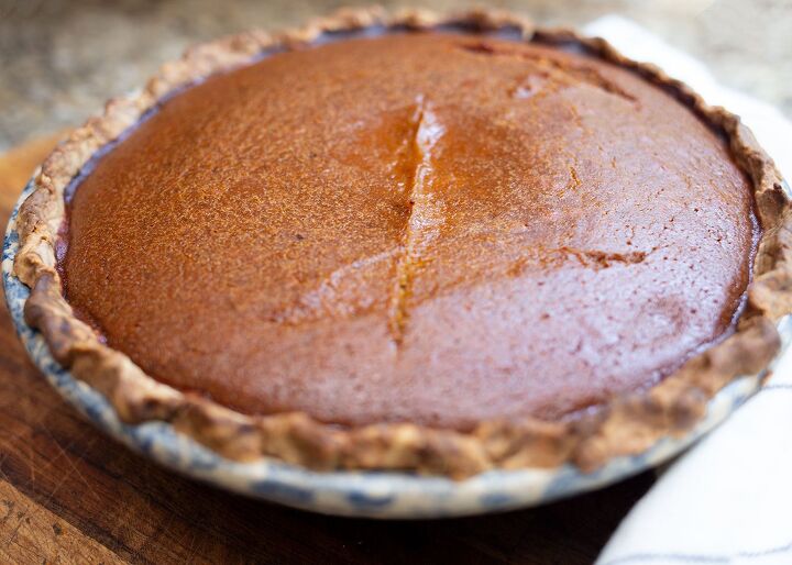 real food pumpkin pie, Pumplin Pie is ready when a knive inserted through the middle comes out clean