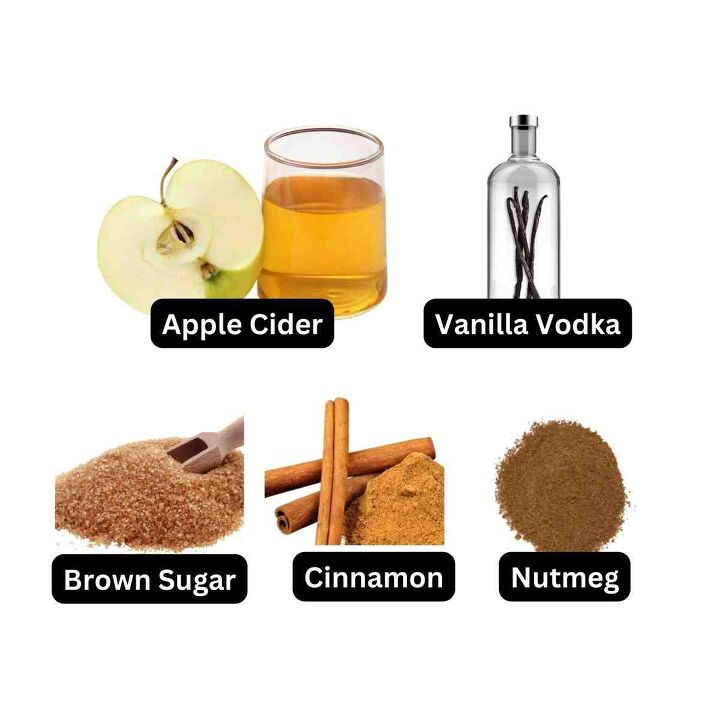 Ingredients used in making the cocktail