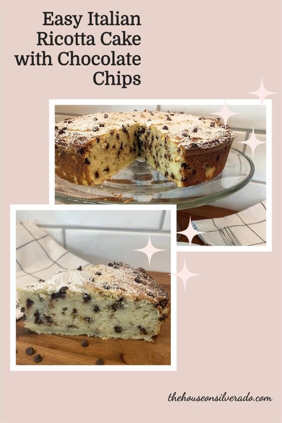 easy italian ricotta cake with chocolate chips