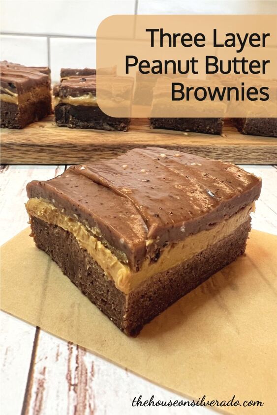 layered peanut butter brownies