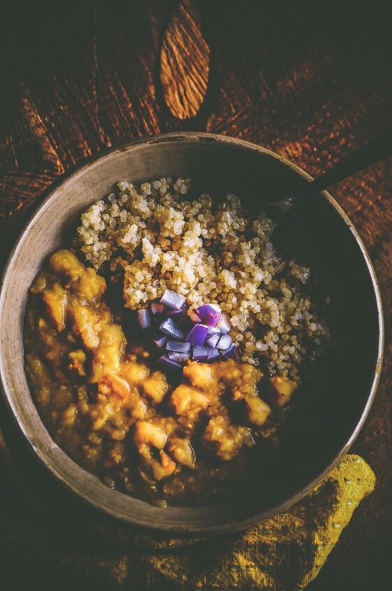 instant pot lentil chickpea curry, This super creamy filling and healthy pressure cooker curry dish is made with chickpeas red lentils a tasty blend of Indian spices and a splash of lemon juice It makes for some easy and delicious gluten free vegan comfort food instantpotcurry lemoncurry pressurecookercurry lentilcurry chickpeacurry instantpot indianinstantpot vegancurry